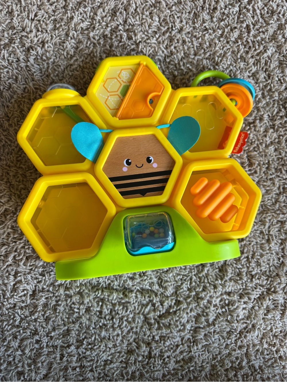 Fisher-Price Yellow Bee Honeycomb Activity Center with Blue Wings